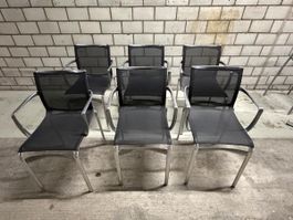 Stapelstühle Alias Design Aluminium Mesh schwarz 6 Stk.