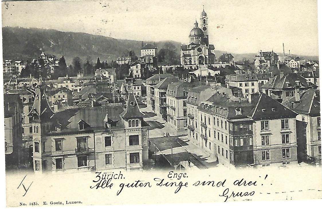 Cartoline postali: Zürich Enge Stadtansicht – Usato da Wetzikon ZH venduto da Brulu100