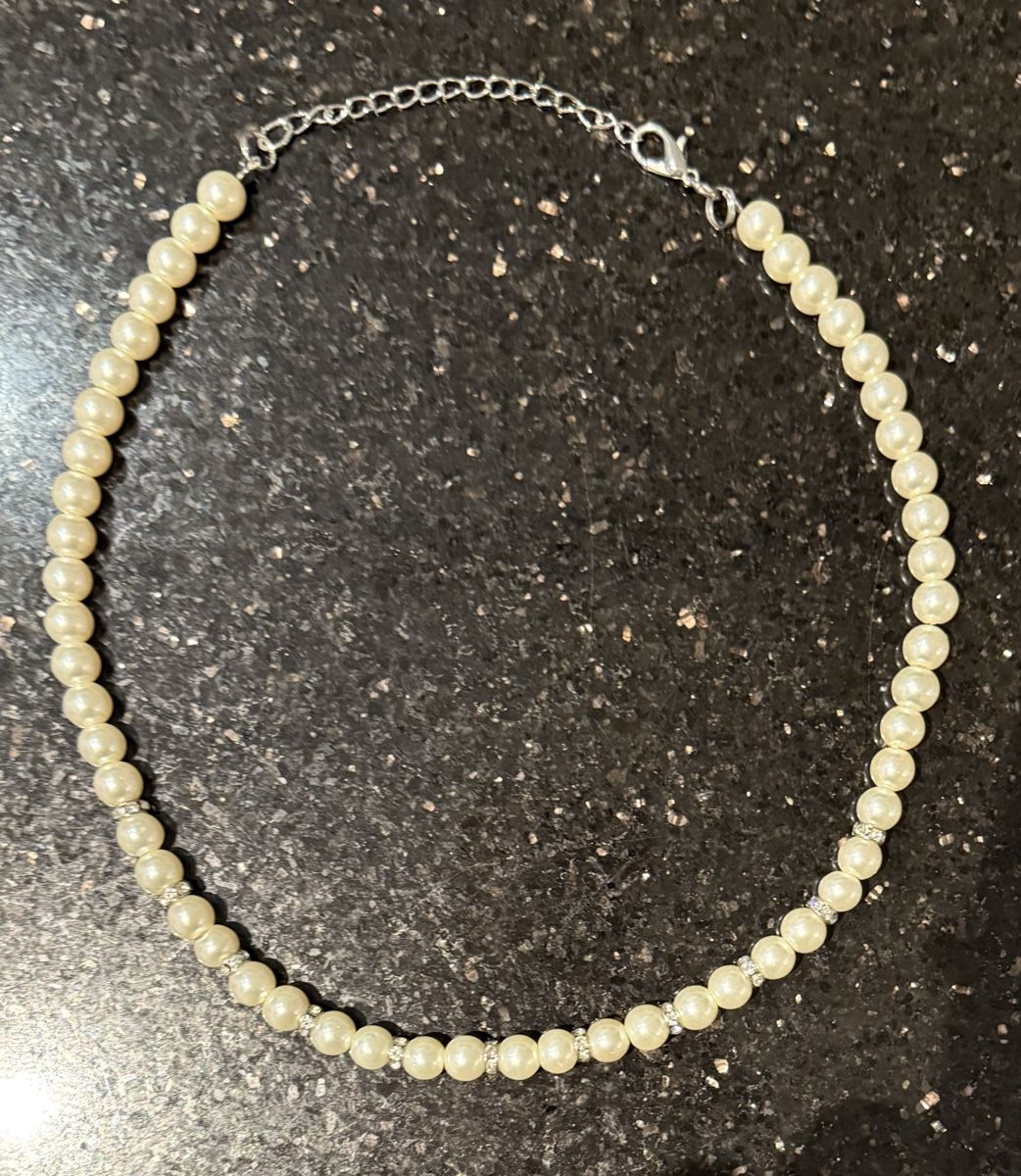 Catenine: Perlenkette mit Zirkonia  – Nuovo (secondo la descrizione) da Lyss venduto da Sibella56