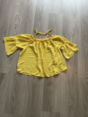 Sommerliches, gelbes Off-Shoulder Top, Grösse 38/M, neu