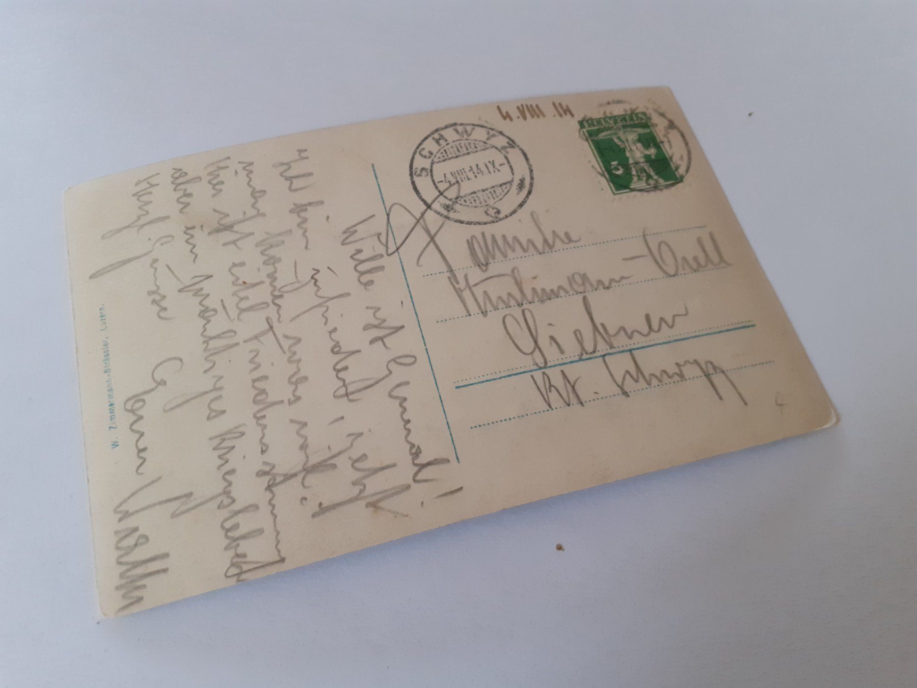 Cartoline postali: SCHWYZ mit dem RIGI - 1914 – Usato da Winterthur venduto da Ornyx7 1