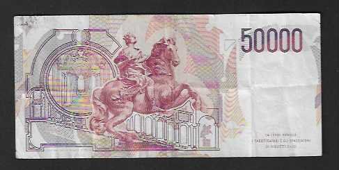 Banconote: Italien   -   50.000  Lire  Gebraucht – Usato da Gordola venduto da coinsandnotes 1