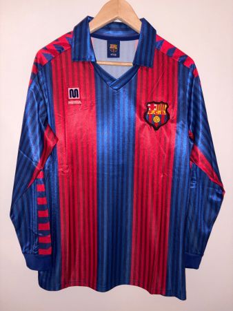 FC Barcelona Langarm Trikot Saison 89-92 Gr. M Nr. 8 Meyba