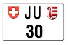 Insegne: Plaque moto JU 30 – Nuovo e nell'imballaggio originale da Delémont venduto da OVJ