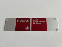 Swiss Flugzeug Trolley Schild