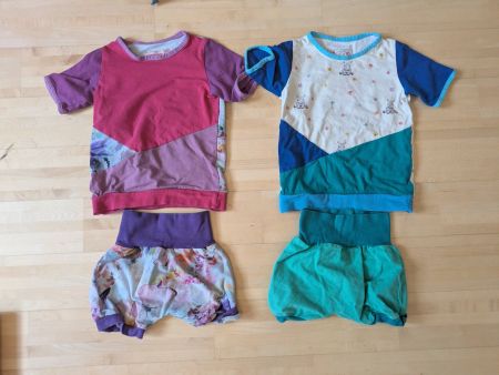 2x Kurze Hose mit Shirt Gr. 92