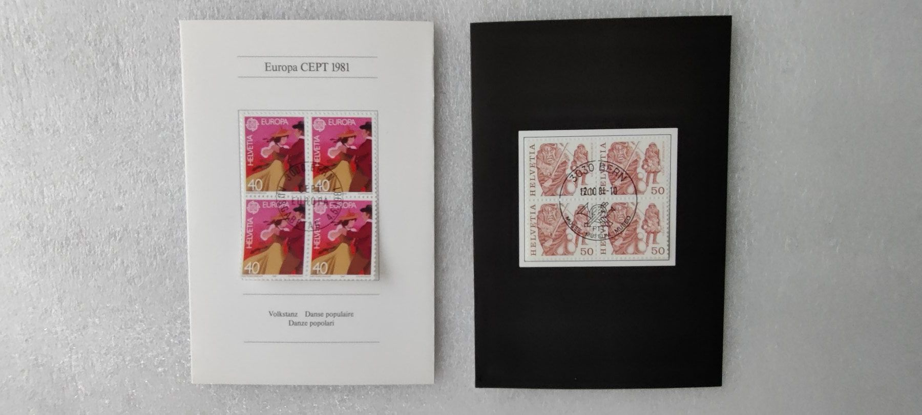 Enveloppes & pochettes d'envoi: 2x4 Stück Schweizer Briefmarken 1981 – D'occasion à Zürich par sendbad