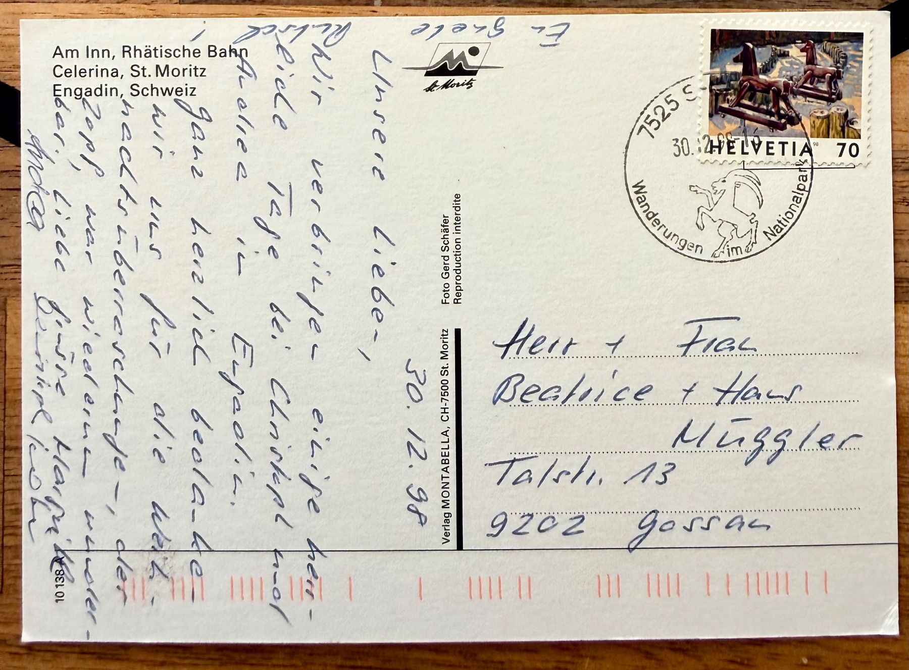 Cartes postales: Rhätische Bahn am Inn Celerina - St.Moritz – D'occasion à Lutry par Ediego 1