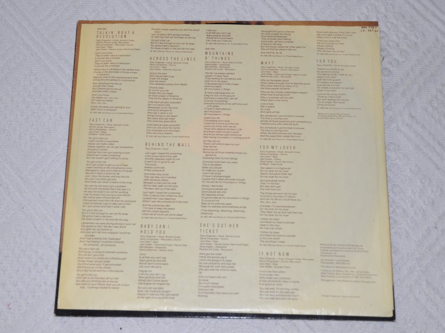 Dischi in vinile: LP Tracy Chapman - 1988 Album – Usato da Boll venduto da Theodora15 3
