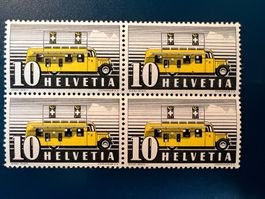 1Viererblock, 1937, Automobilpostbüros, postfrisch