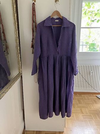 Leinenkleid violett