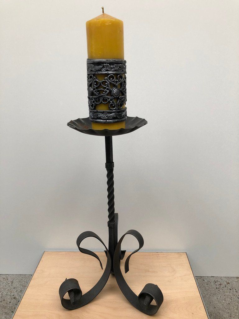 Bougeoirs: Kerzenständer mit Kerze – D'occasion à Meltingen par elino95 1