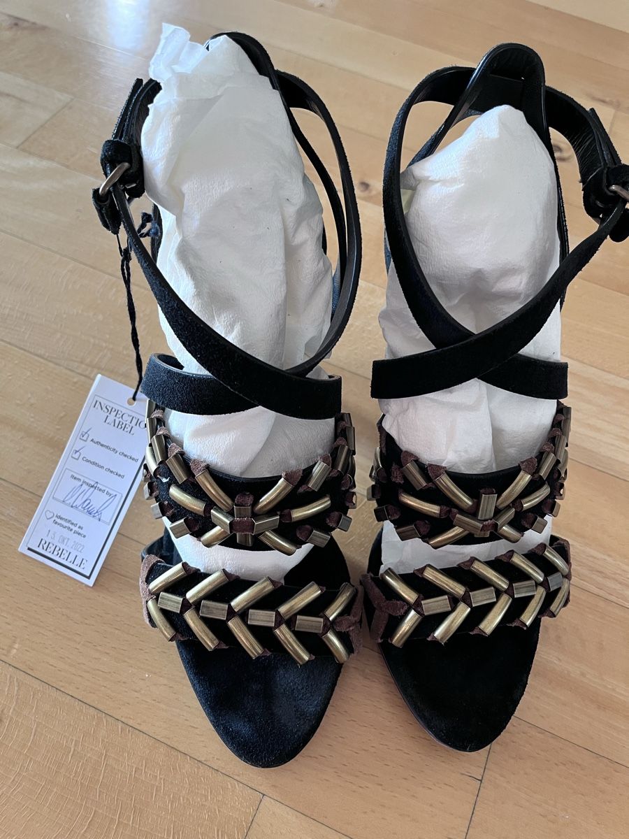 Scarpe da donna: Sandali Alberta Ferretti neri eleganti 39 – Usato da Lausanne venduto da giu_f5br