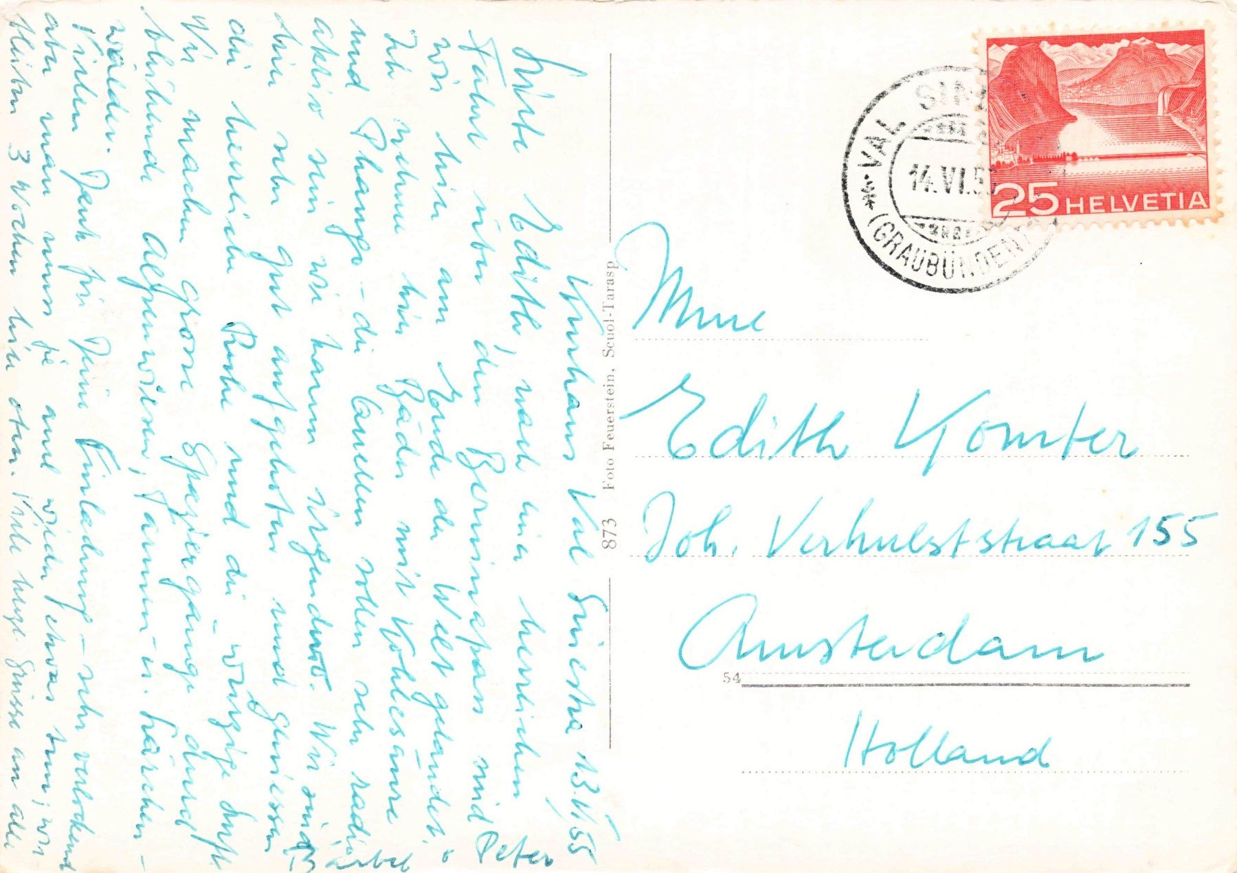Cartoline postali: Bad und Kurhaus val sinestra G – Usato da Biasca venduto da Blenio71 1