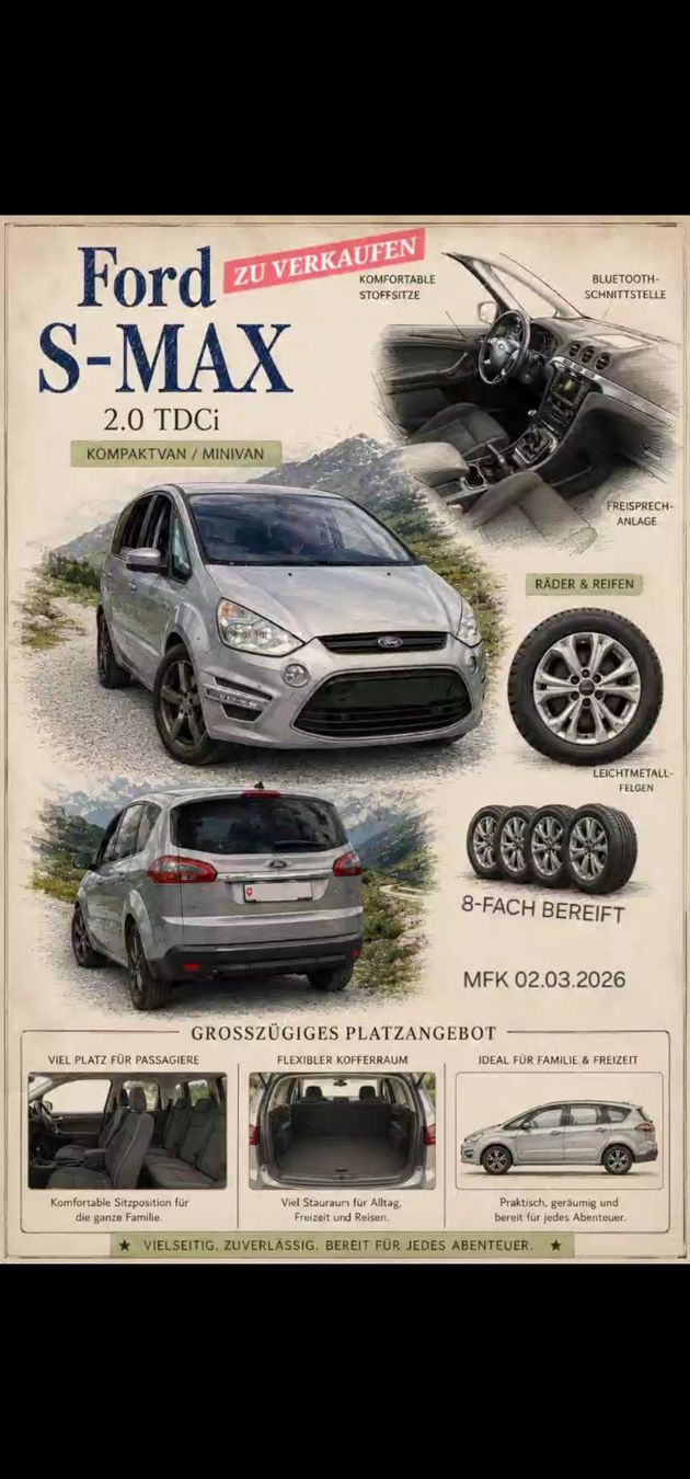 Ford Autos: Ford S-Max 2.0 TDCi DPF Titanium Facelift – Gebraucht aus Bischofszell von supereagle83 1