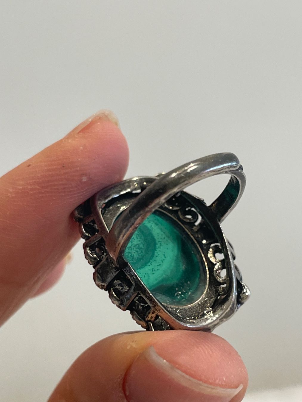 Anelli: Malachit-Ring – Vintage-Edelsteinring – Nuovo e nell'imballaggio originale da Schiers venduto da sisikristall 5