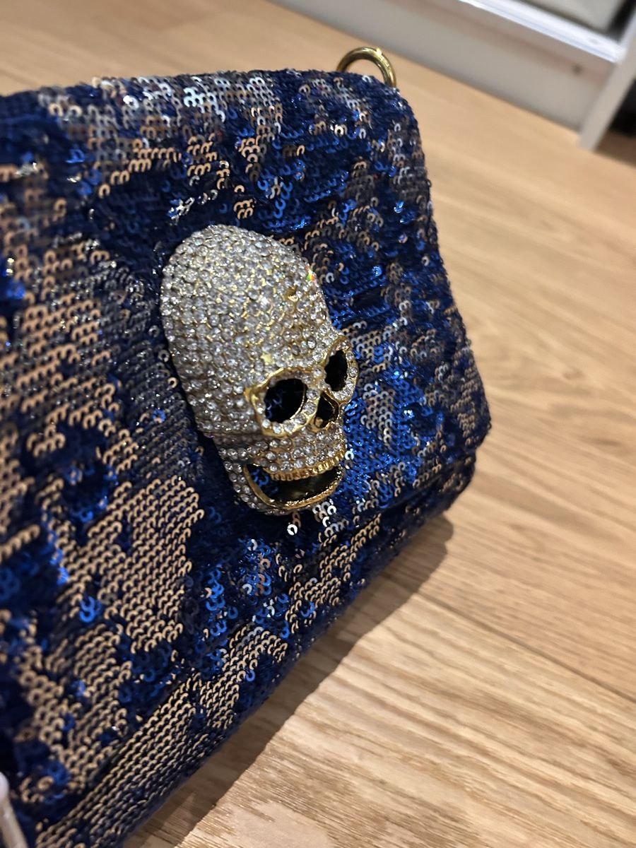 Borse da donna: Sandra B. Sequin Skull Clutch Bag - Sparkly bag – Nuovo (secondo la descrizione) da Veyrier venduto da aliyag 1