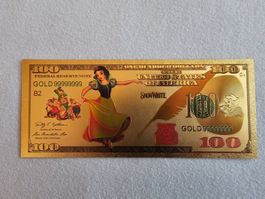 100 Dollar Gold Note Disney "Schneewittchen" SAMMLERSTÜCK