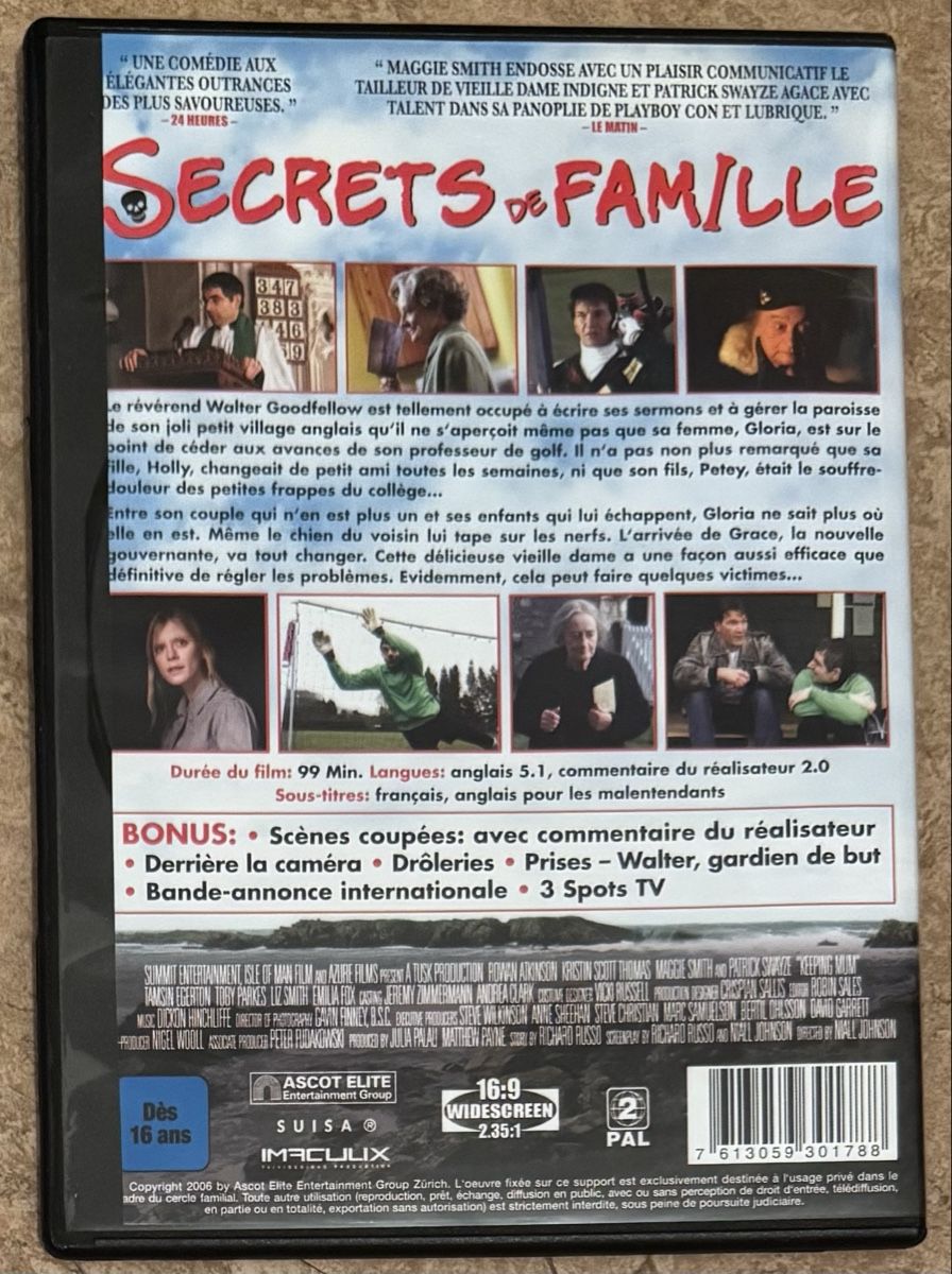 Tous les DVDs: SECRETS DE FAMILLE – Neuf (Voir description) à Dietikon par AndreaSch01 1