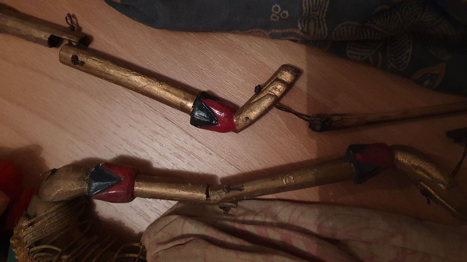 Bambole: 2 antik Holz Asien Hand-Marionette – Usato da Winterthur venduto da Ywan1 3