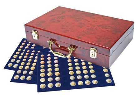 Münzen Sammelkoffer aus Holz SAFE 169 für 300 Münzen | NEU