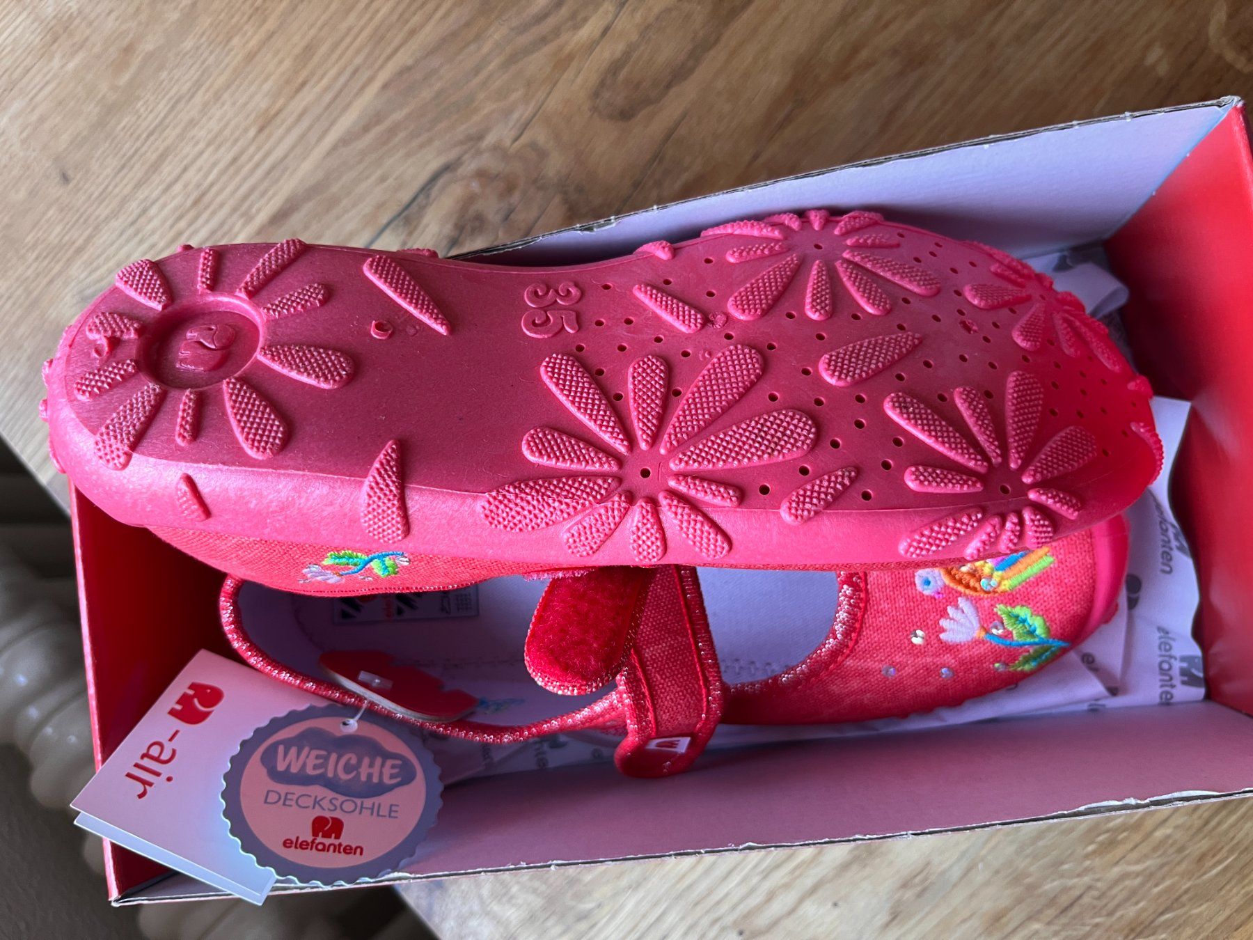 Elefanten Schuhe für Mädchen: Finken Hausschuhe Gr. 35 – Neu und originalverpackt aus Bonstetten von wieselflora 1