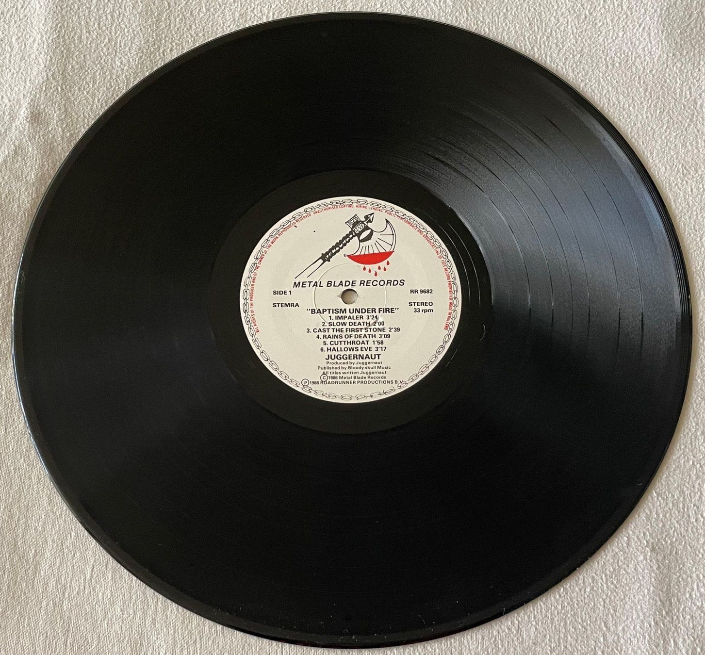 Dischi in vinile: Juggernaut – Baptism Under Fire - LP - 1986 - First Press – Usato da Uster venduto da Zardodel 2