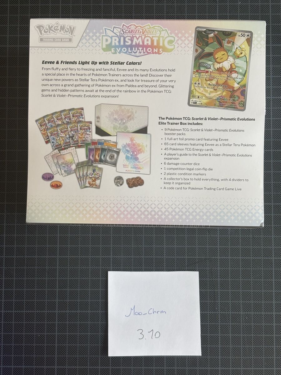 Pokémon Cartes à collectionner: Prismatic Evolutions ETB - EN – Neuf avec emballage d'origine à Lausanne par Mao_Chrm 2