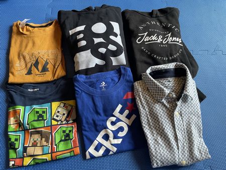 Jungen Kleiderpaket Gr. 128 – Marken T Shirts & Hemd