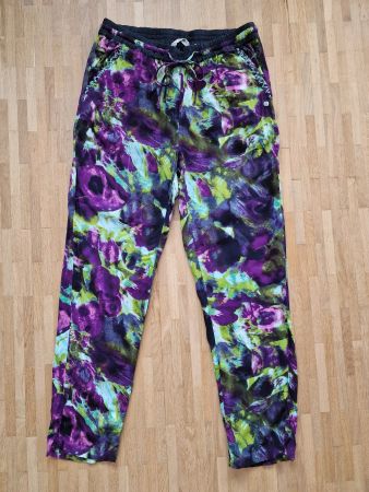 Garcia Jeans Stoffhose mit floralem Print, Gr. XL
