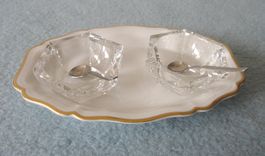 Rosenthal Porzellan-Schälchen mit 2Gläschen und 2Löffelchen