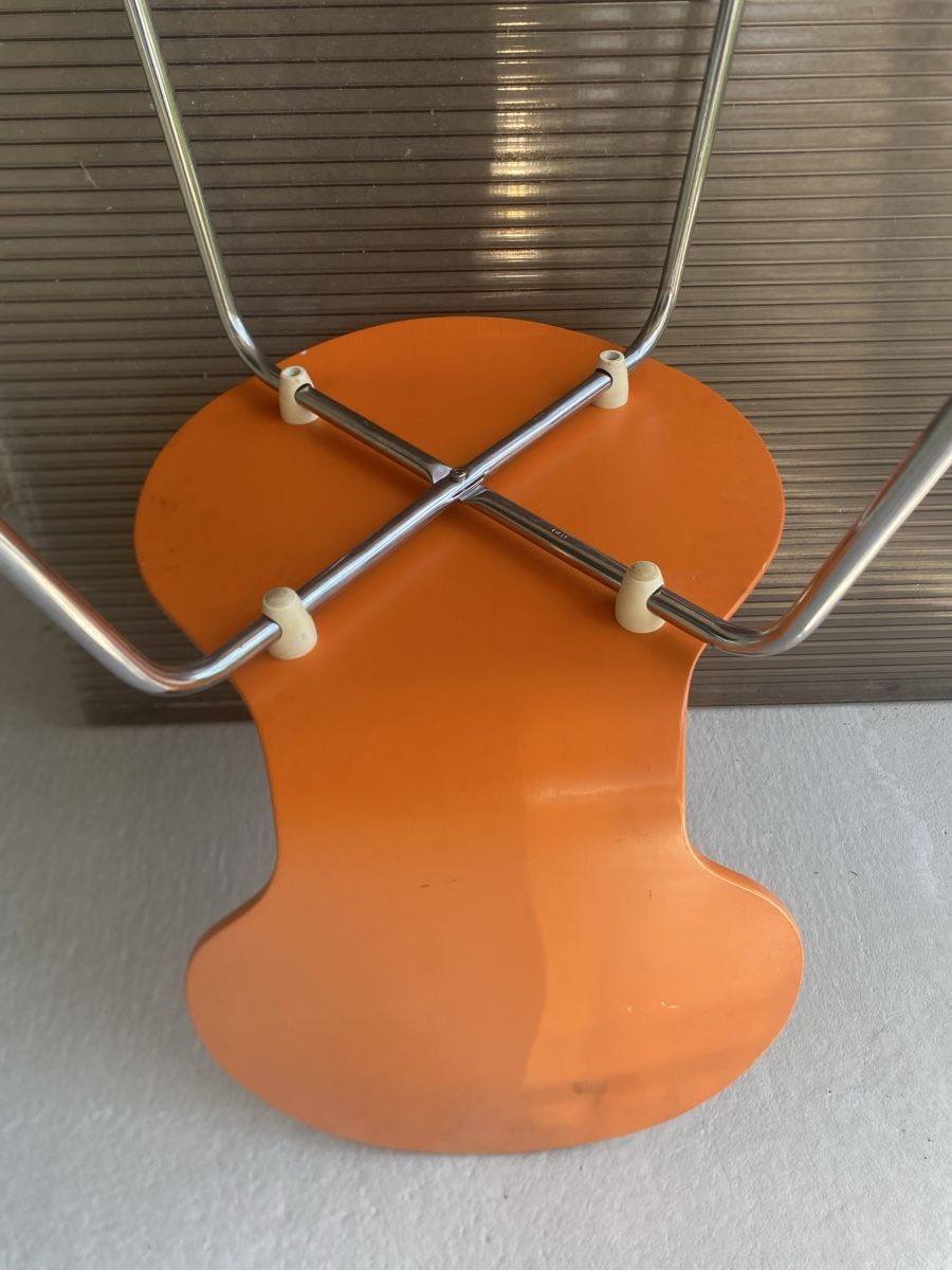 Sedie: Oranger Stuhl im Arne-Jacobsen-Stil  – Usato da Basel venduto da fel_5sqf 5