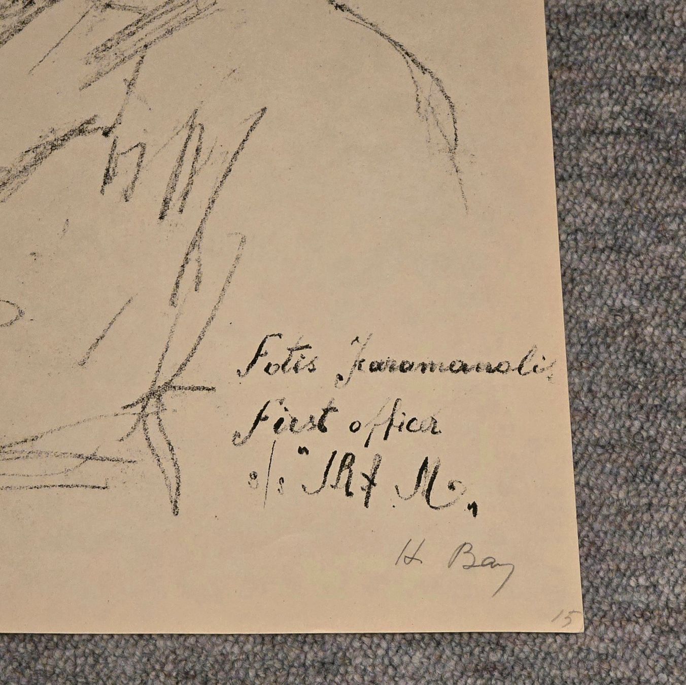 Grafica & Litografie: Hanni Bay  - Handsignierte Lithografie "First Officer S.S.M" – Usato da Reinach BL venduto da Pendling 3