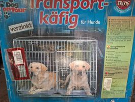 Trixie Doppel Transportkäfig verzinkt 78x92x66 cm