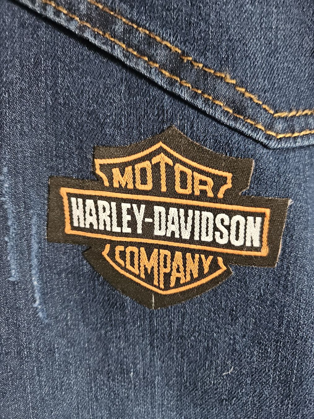 Robes: Robe jeans motarde esprit vintage Harley Davidson – Neuf avec emballage d'origine à Thônex par lacomtessedesfees 4