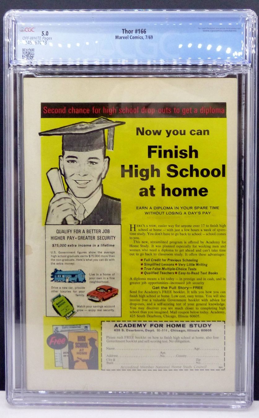 THOR 166 CGC 🔑 KEY ISSUE 2ND HIM - BATTLE THOR VS. HIM 1969 (Neu und ...