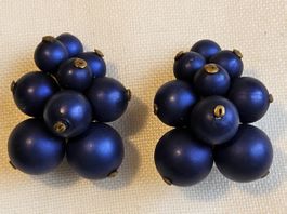 Antike Art Déco blaue Ohrclips ca 1930