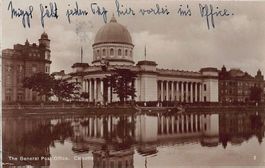 Calcutta, The General Post Office, gelaufen 1928