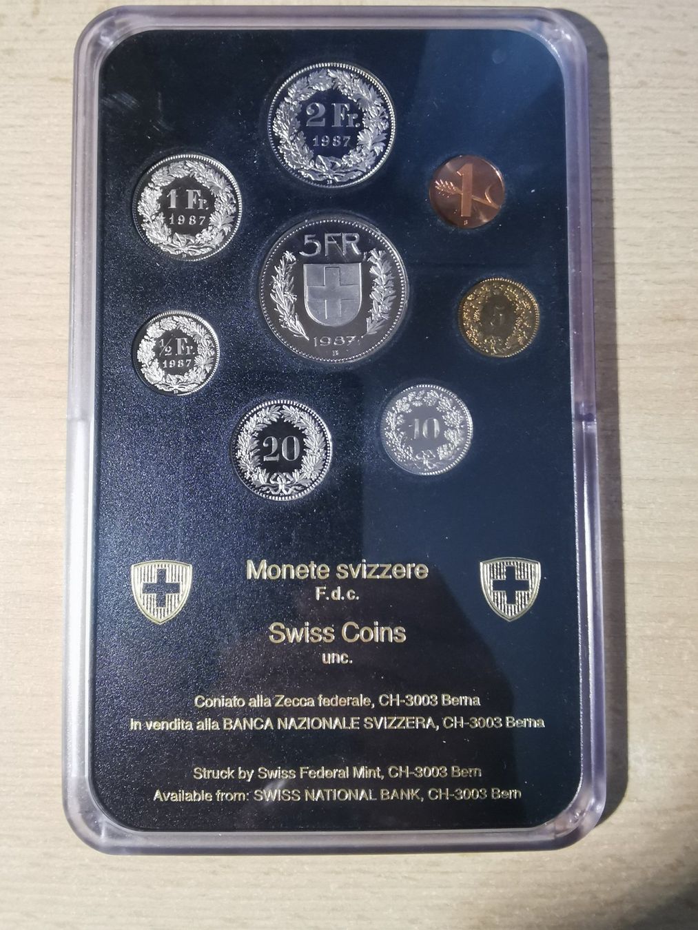 Tutti le monete: Jeu de pièces Suisse année 1987 FDC – Nuovo (secondo la descrizione) da Carouge GE venduto da mic_vjr5