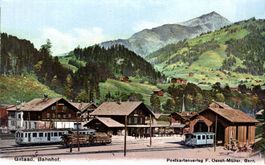 Gstaad Bahnhof. Montreux-Oberland-Bahn (MOB)