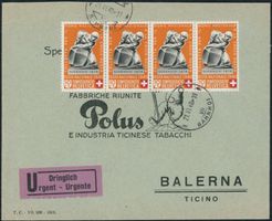 1940 - Pro Patria - Brief - MeF - Zug ZGS