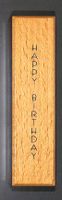 Happy Birthday Stempel "ADRO AG". holzmontierte Gummistempel