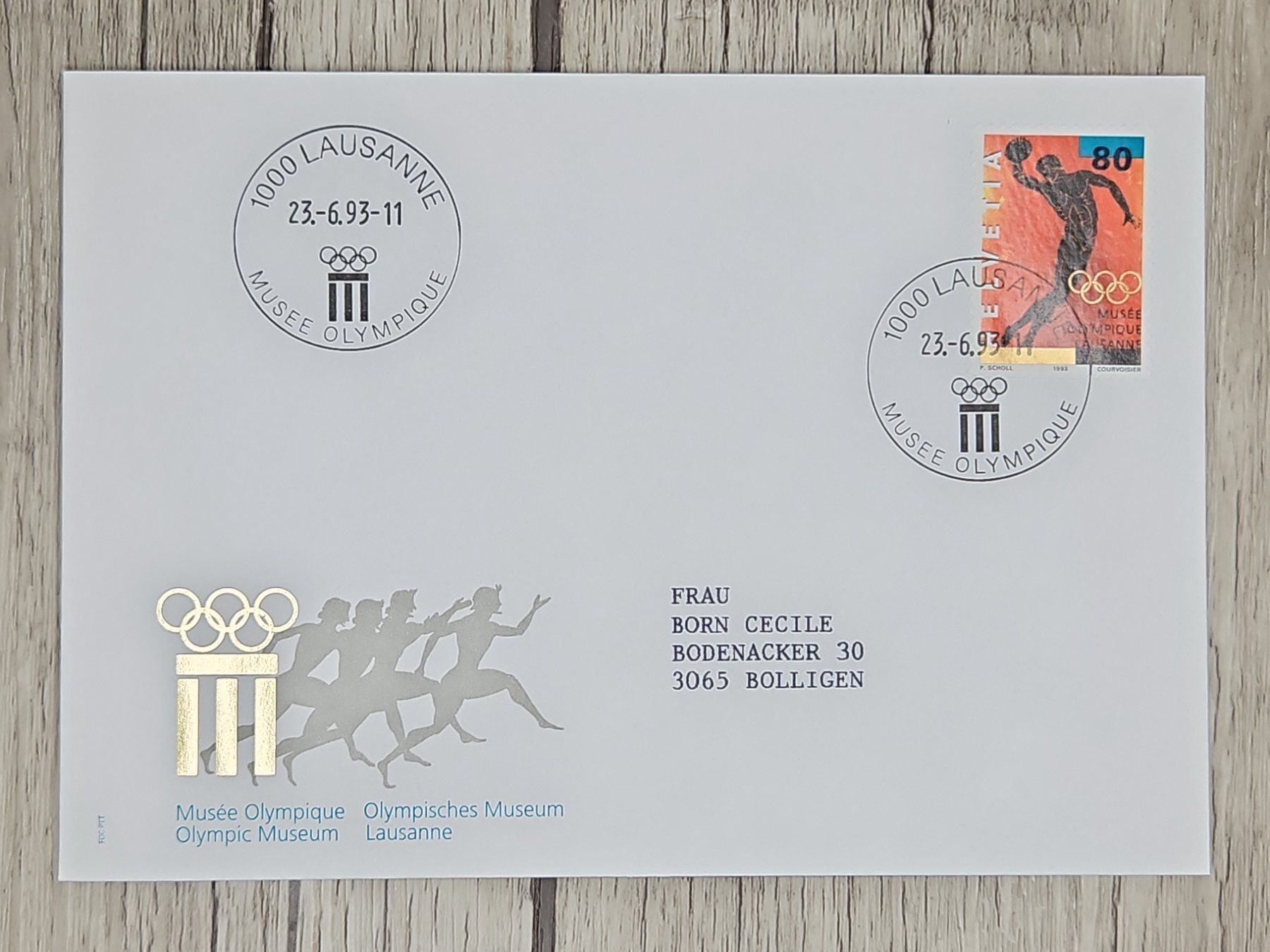 Tutti i francobolli: CL11 Enveloppe + Timbre Suisse 1993 – Usato da Cousset venduto da Patrick_Collections