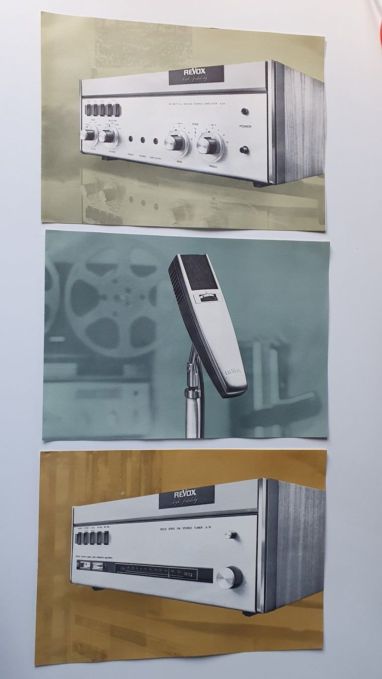 Revox Documenti: lot de 3 dépliants Revox - env. 1968 - DE-ENG-FR – Usato da Echandens venduto da annegug