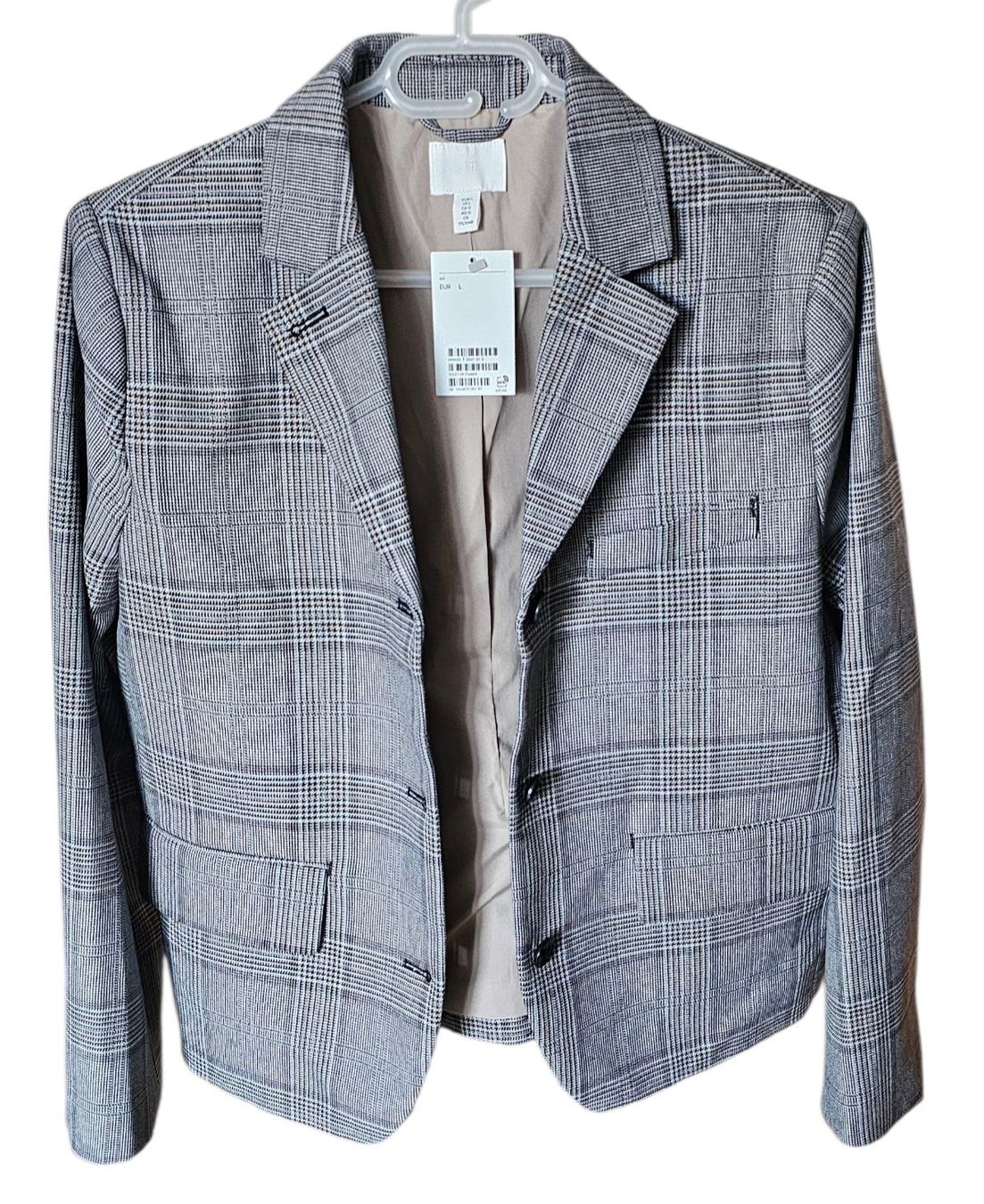 H&M Vestes: H&M Blazer im Karomuster, Grösse L – Neuf (Voir description) à Langenthal par SecondChanceShop 3