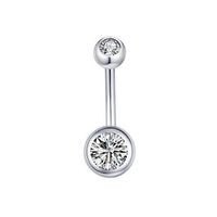Bauchnabelpiercing aus 304 Edelstahl mit Zirkonia