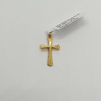 Echt 18K Gold - Kreuz Anhänger