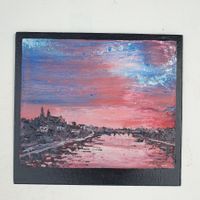 Basel in Pink & Blue 25 x 21 cm