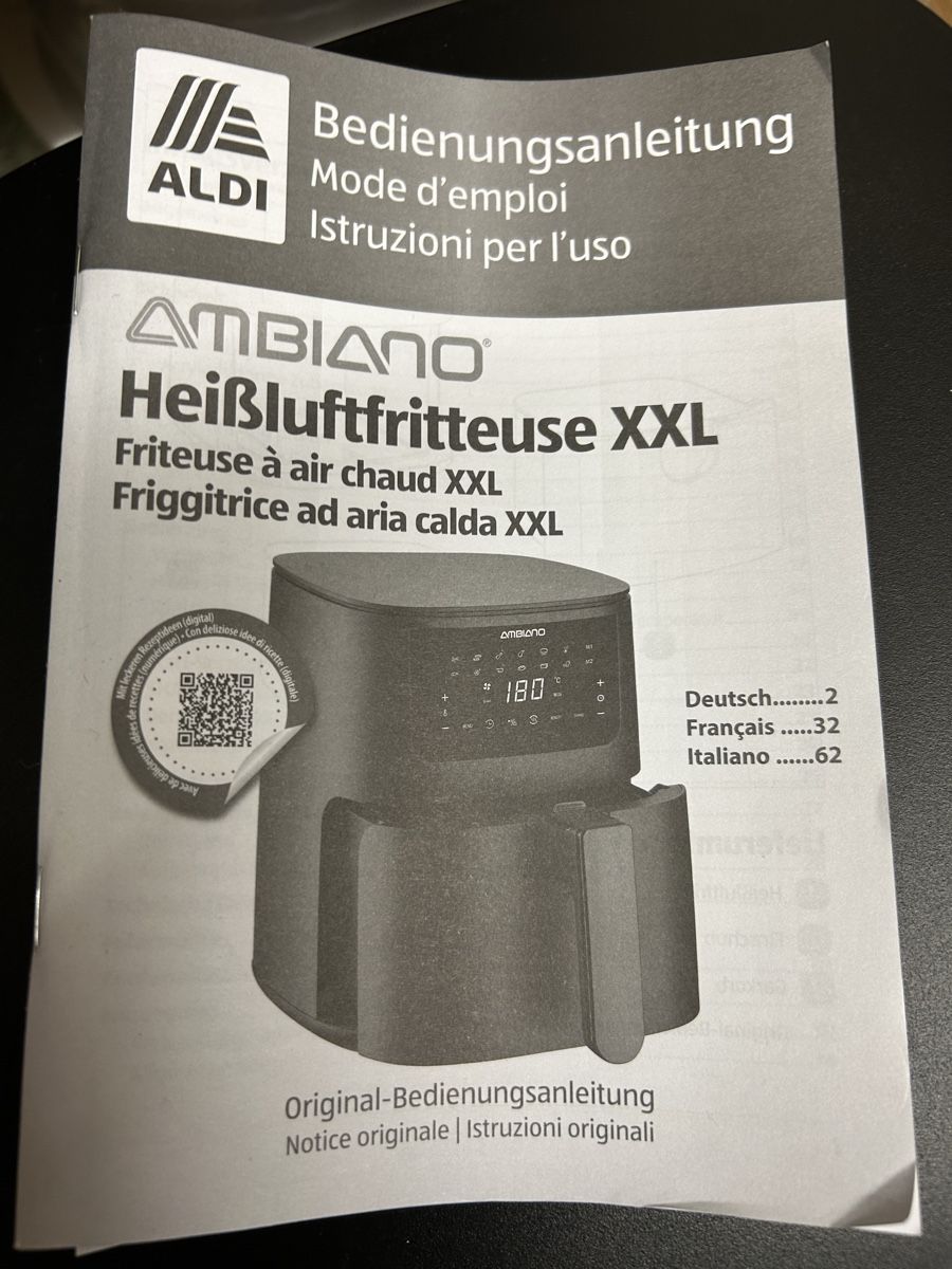 Ambiano Elettrodomestici da cucina: Ambiano Heissluftfriteusse XXL – Nuovo (secondo la descrizione) da Aeschlen ob Gunten venduto da Maensch 2