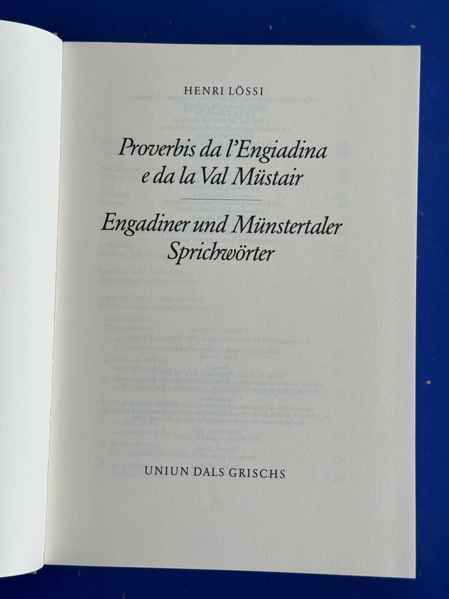 Bücher: Engadiner und Münstertaler Sprichwörter. – Gebraucht aus Adliswil von buch_und_kunst 1